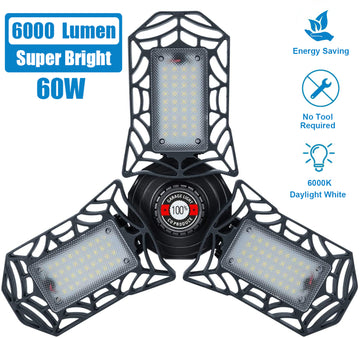 LED ガレージ ライト 110V E26 超高輝度 調節可能 LED ショップ ライト ガレージ、ワークショップ、作業台、納屋、倉庫、全エリア、地下室用